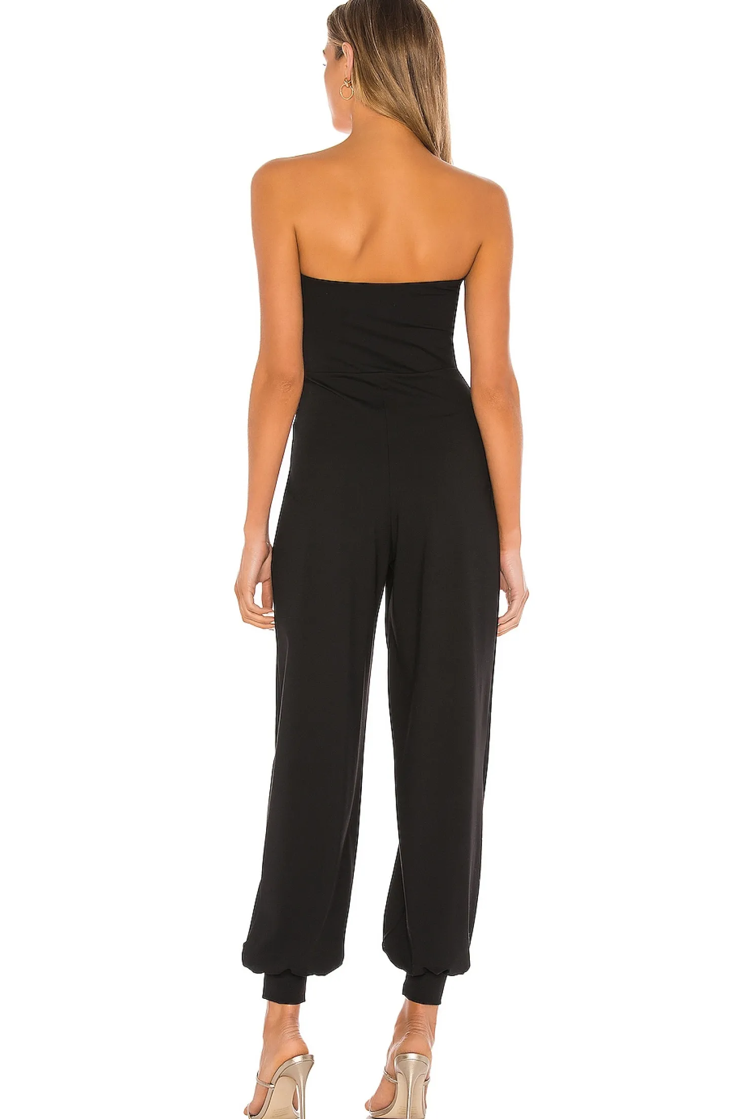 Strapless Cuffed Ankle Jumpsuit