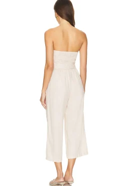 Strapless Smocked Back Jumpsuit