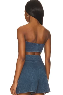 Stretch Denim Micro Tube Top