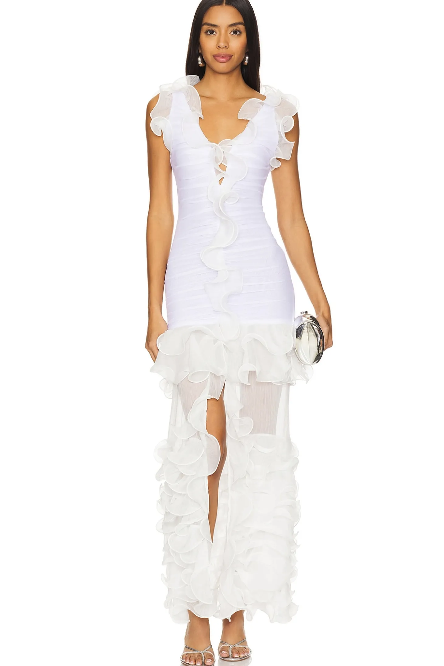 Stretch Tulle Maxi Dress