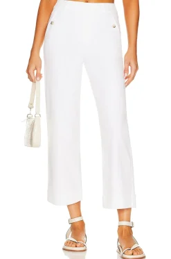 Stretch Twill Cropped Wide Leg Pant