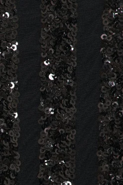 Striped Sequin Long Sleeve Blouse