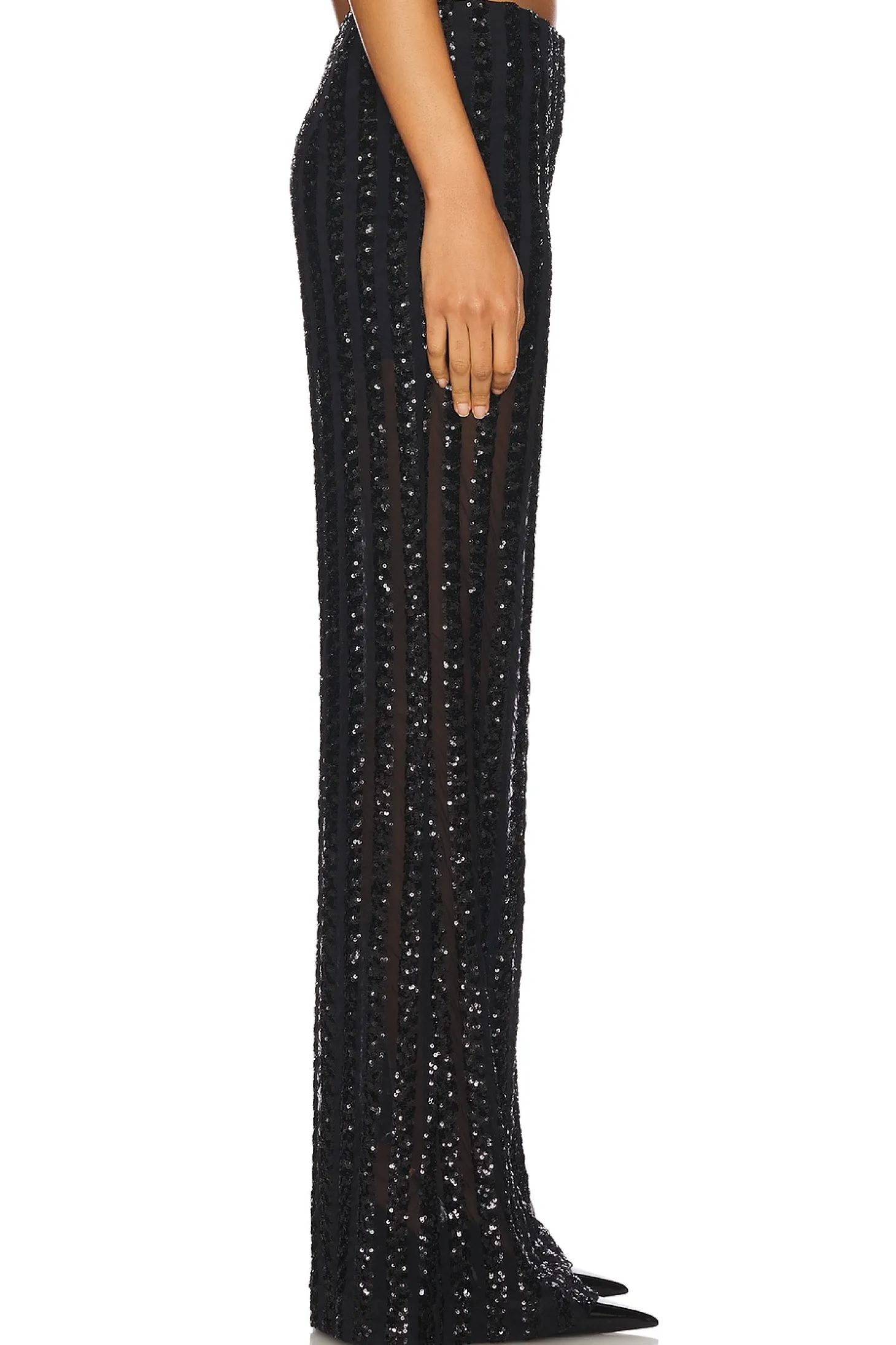Striped Sequin Trousers