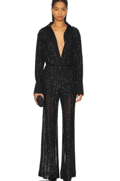 Striped Sequin Trousers