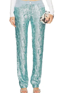 Sun Sequined Low Rise Pants