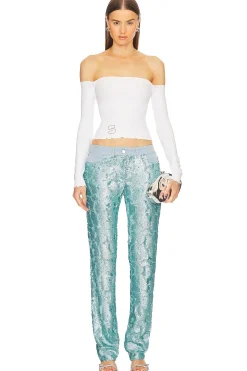 Sun Sequined Low Rise Pants