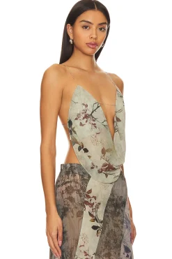 Super Cowl Neck Top With Straps