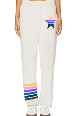Tanzy Boyfriend Sweatpant Color Stripe Star