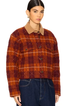 Tartan Cropped Cashmere Jacket