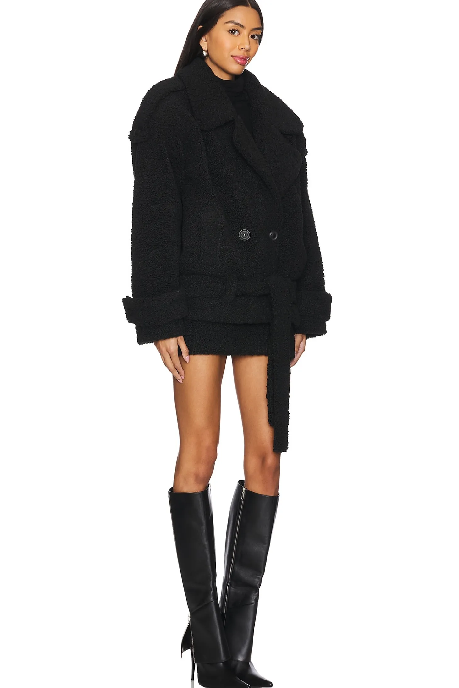 Teddy Belt-detailed Coat