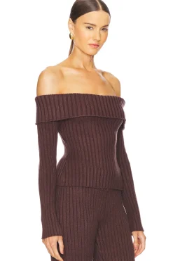 Thalia Rib Off The Shoulder Sweater