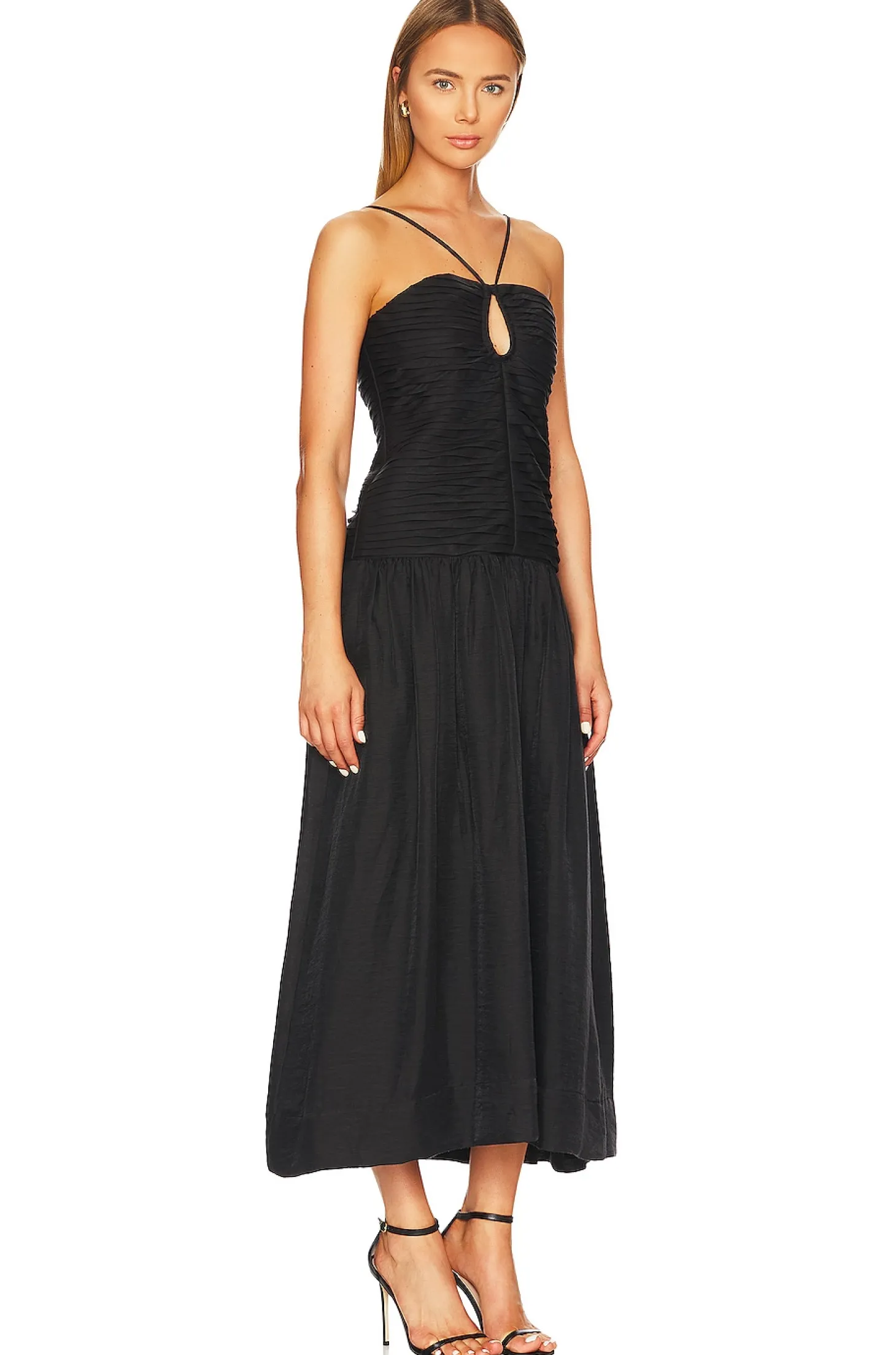 Thea Keyhole Midi Dress