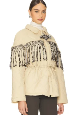 Tiara Puffer With Handknitted Tassels