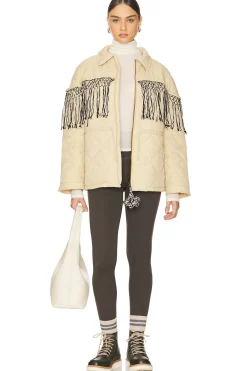 Tiara Puffer With Handknitted Tassels