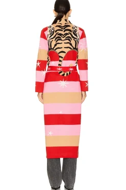 Tiger Stripe Jacquard Duster