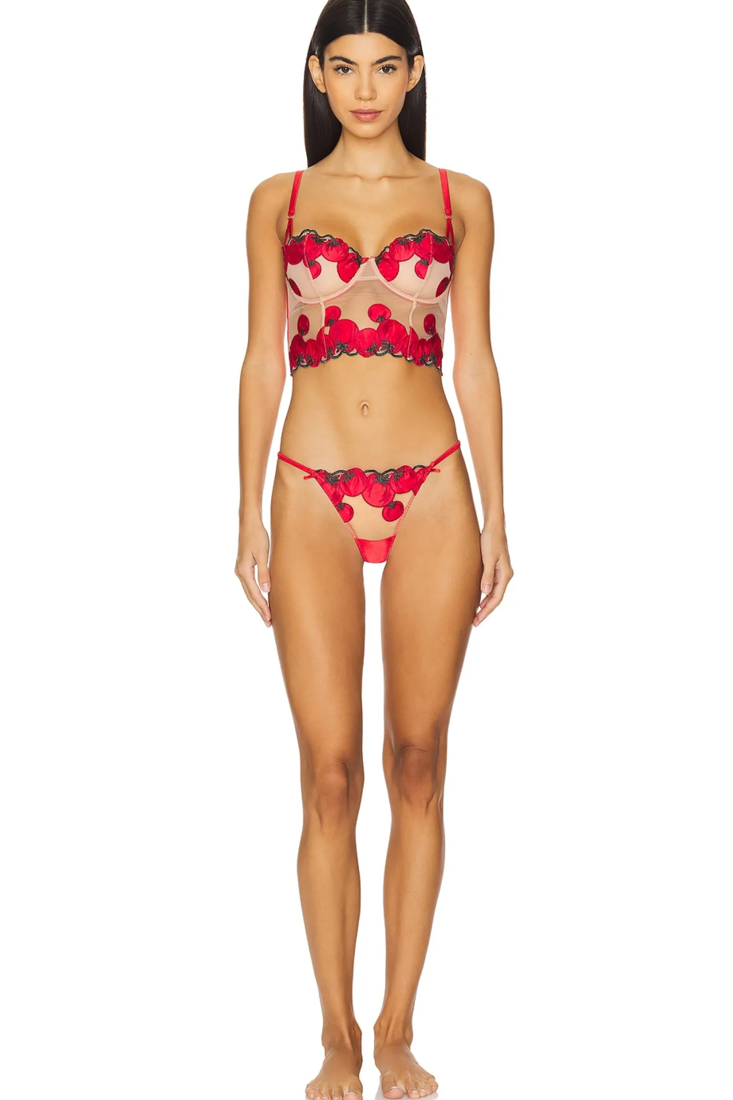 Tomato Embroidery G-string