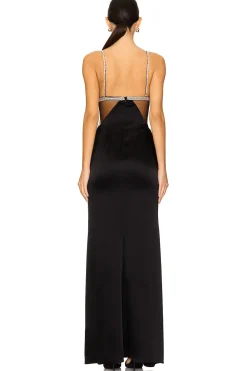 Triangle Crystal Bra Embroidery Gown