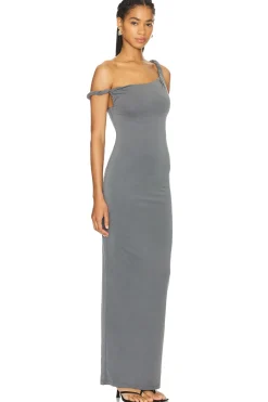 Twist Shoulder Maxi Dress