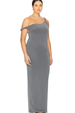 Twist Shoulder Maxi Dress