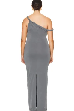 Twist Shoulder Maxi Dress