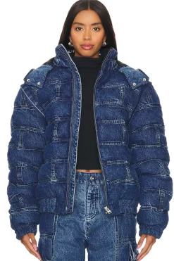 Unisex Denim Puffer