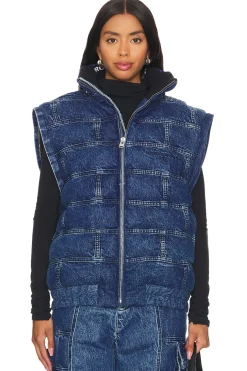 Unisex Denim Puffer