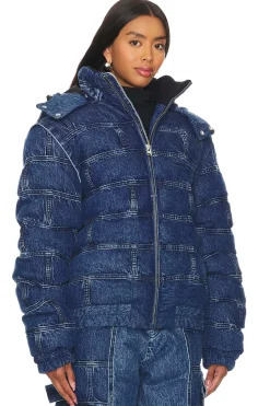 Unisex Denim Puffer