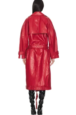 Vegan Leather Multi Zipped Biker Coat