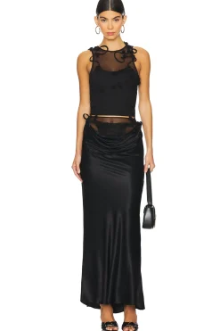 Vine Flowers Long Skirt