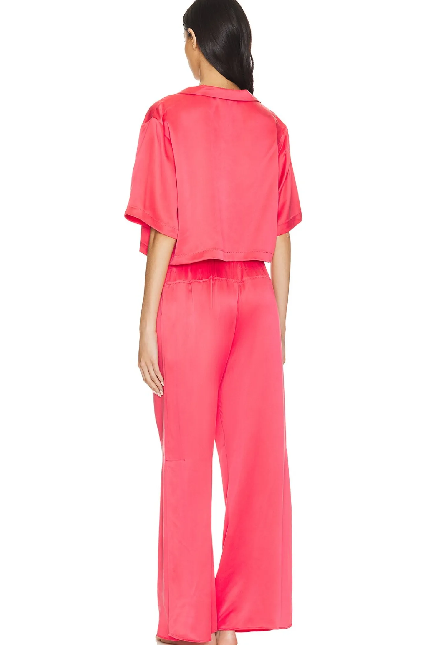 Washable Silk High Rise Pant Set
