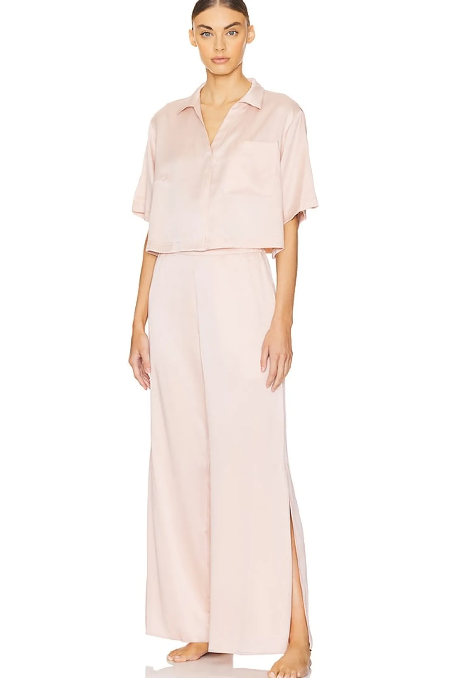 Washable Silk High Rise Pant Set