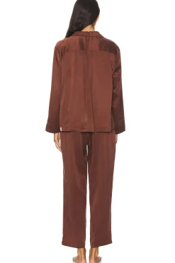 Washable Silk Long Sleeve Pant Set