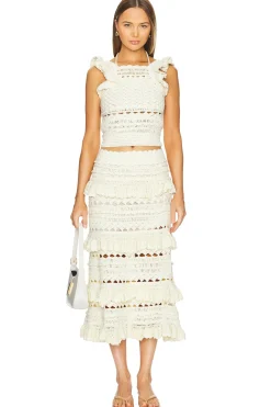 Waverly Crochet Midi Skirt