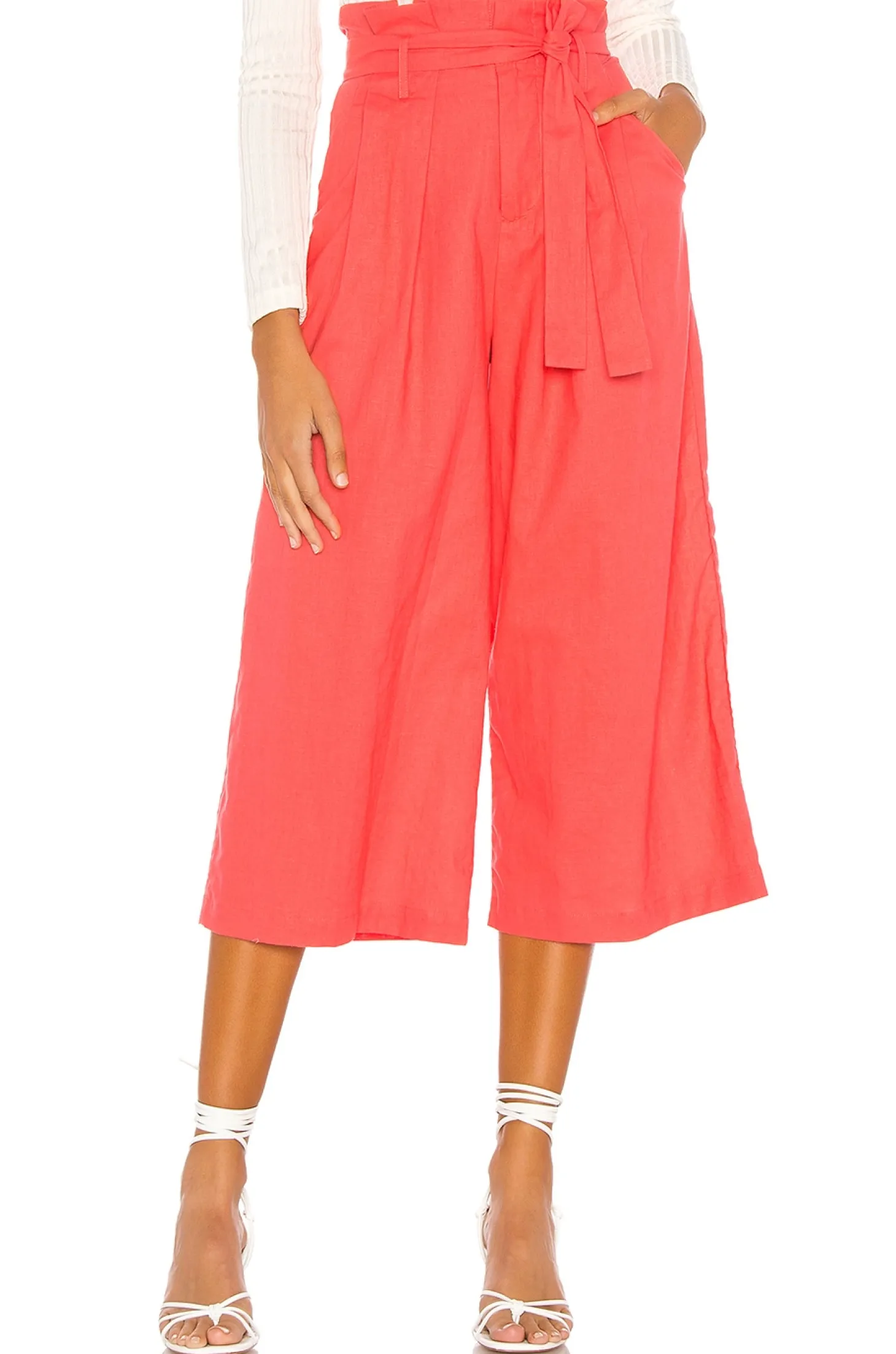 Wide Leg Paperbag Pant