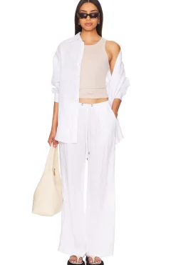 Wide Leg Relaxed Linen Pant