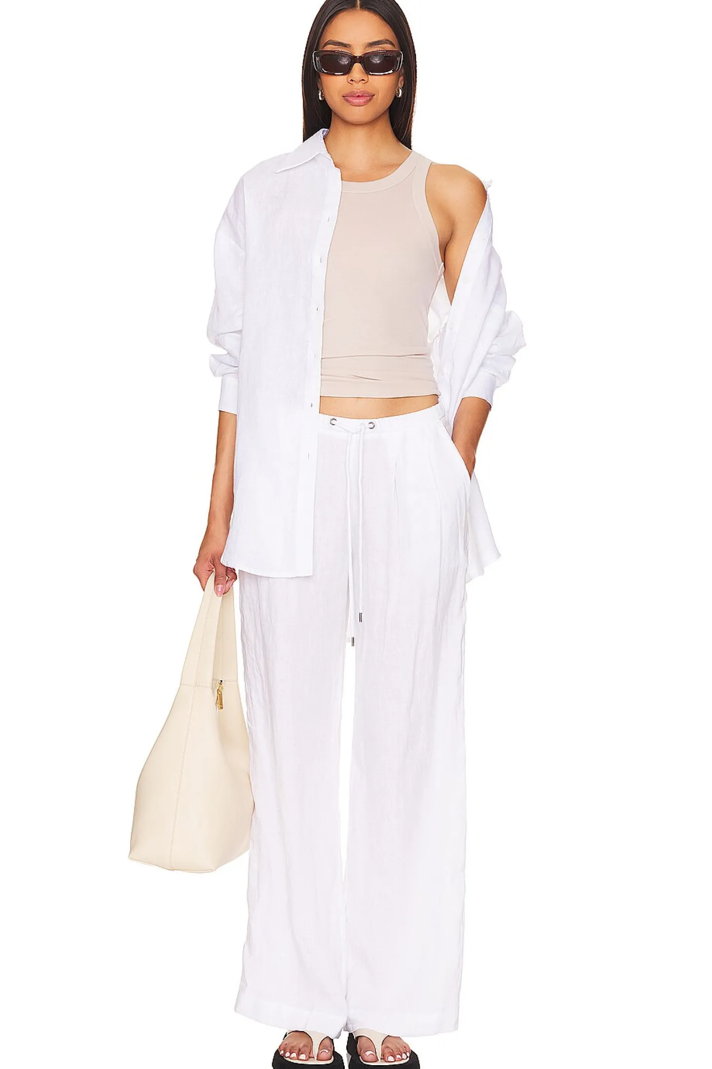 Wide Leg Relaxed Linen Pant