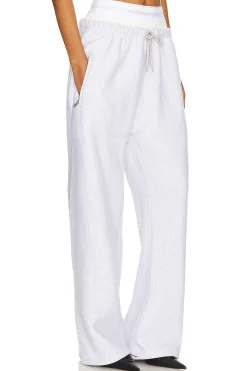 Wide Leg Sweatpant With Exposed Brief