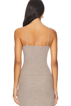 Wool Cashmere Ribbed Convertible Cami