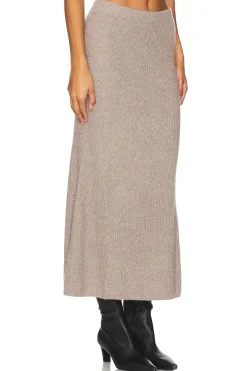 Wool Cashmere Ribbed Everyday Skirt