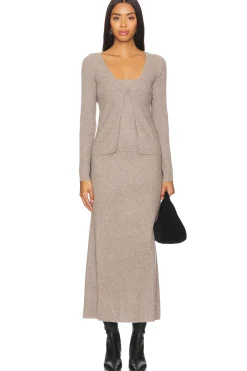 Wool Cashmere Ribbed Everyday Skirt