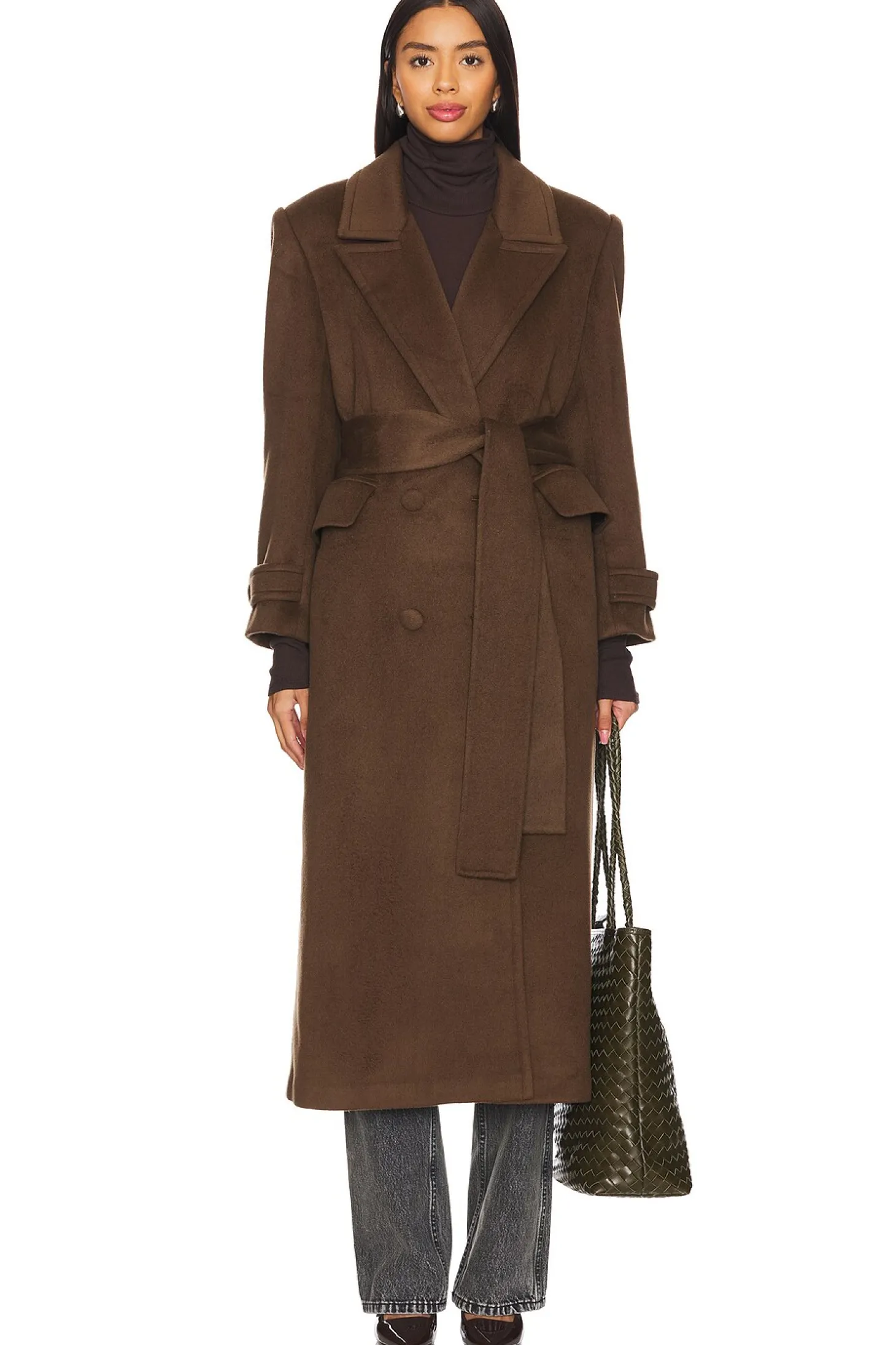 Wool Structured Belted Coat