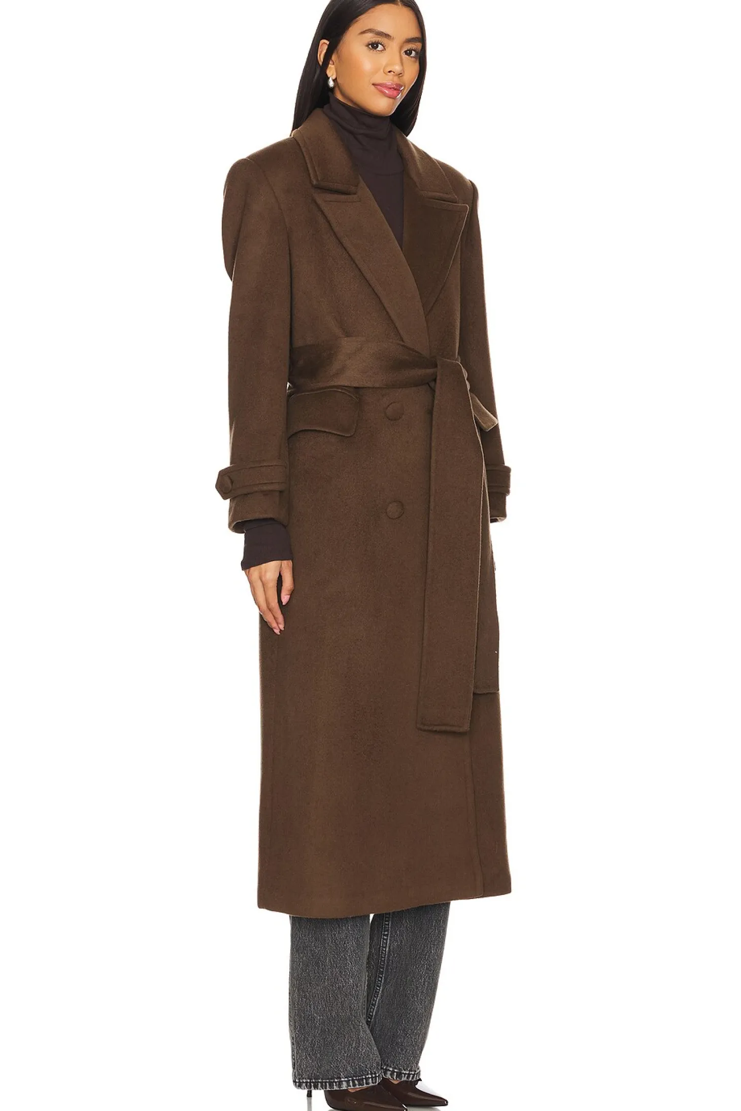 Wool Structured Belted Coat