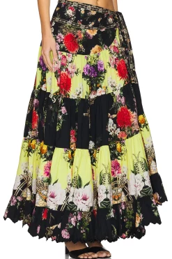 Wrap Skirt With Gathered Panels