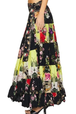 Wrap Skirt With Gathered Panels