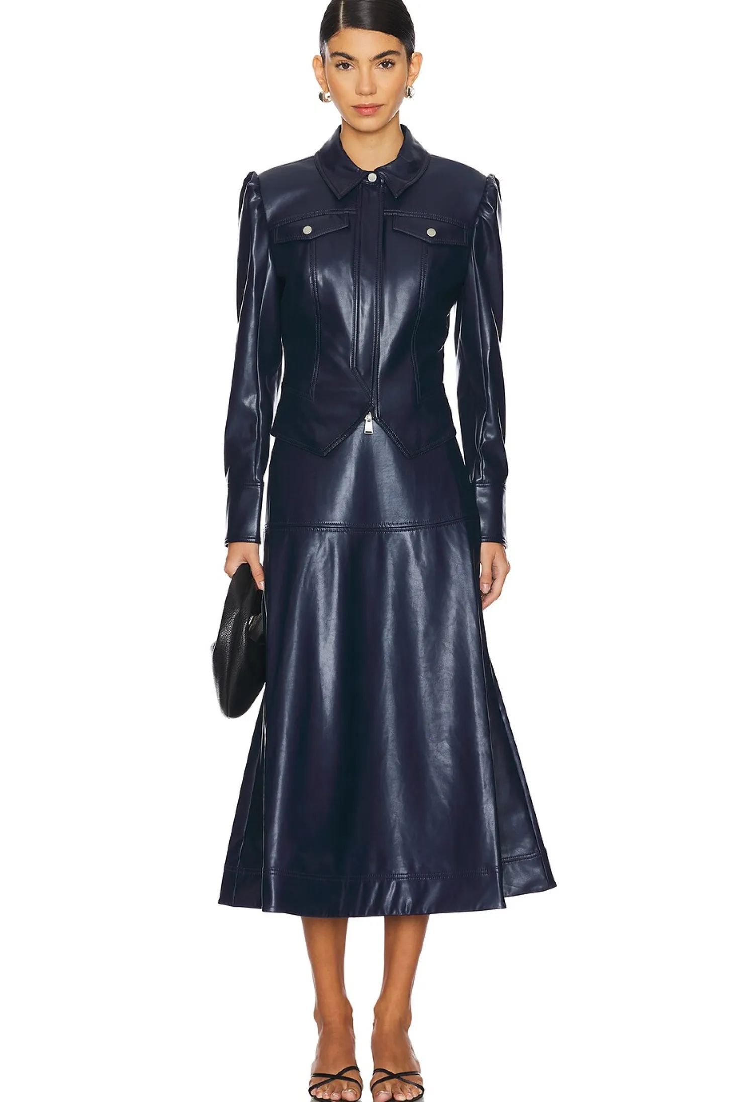 Wyatt Vegan Leather Zip Up Jacket