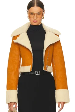 x Bridget Taryn Fitted Shearling Jacket