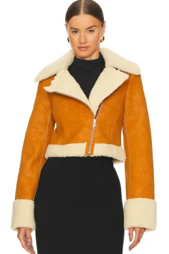 x Bridget Taryn Fitted Shearling Jacket