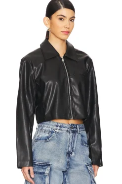 x Emily Gemma Gabriella Faux Leather Jacket