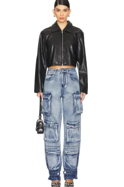 x Emily Gemma Gabriella Faux Leather Jacket