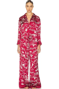 x Intimately FP Dreamy Days Pajama Set In Vintage Combo